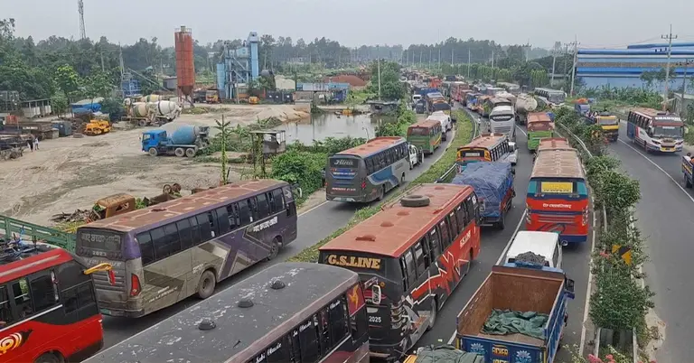 ঢাকা-টাঙ্গাইল-যমুনা সেতু মহাসড়কে যানজট